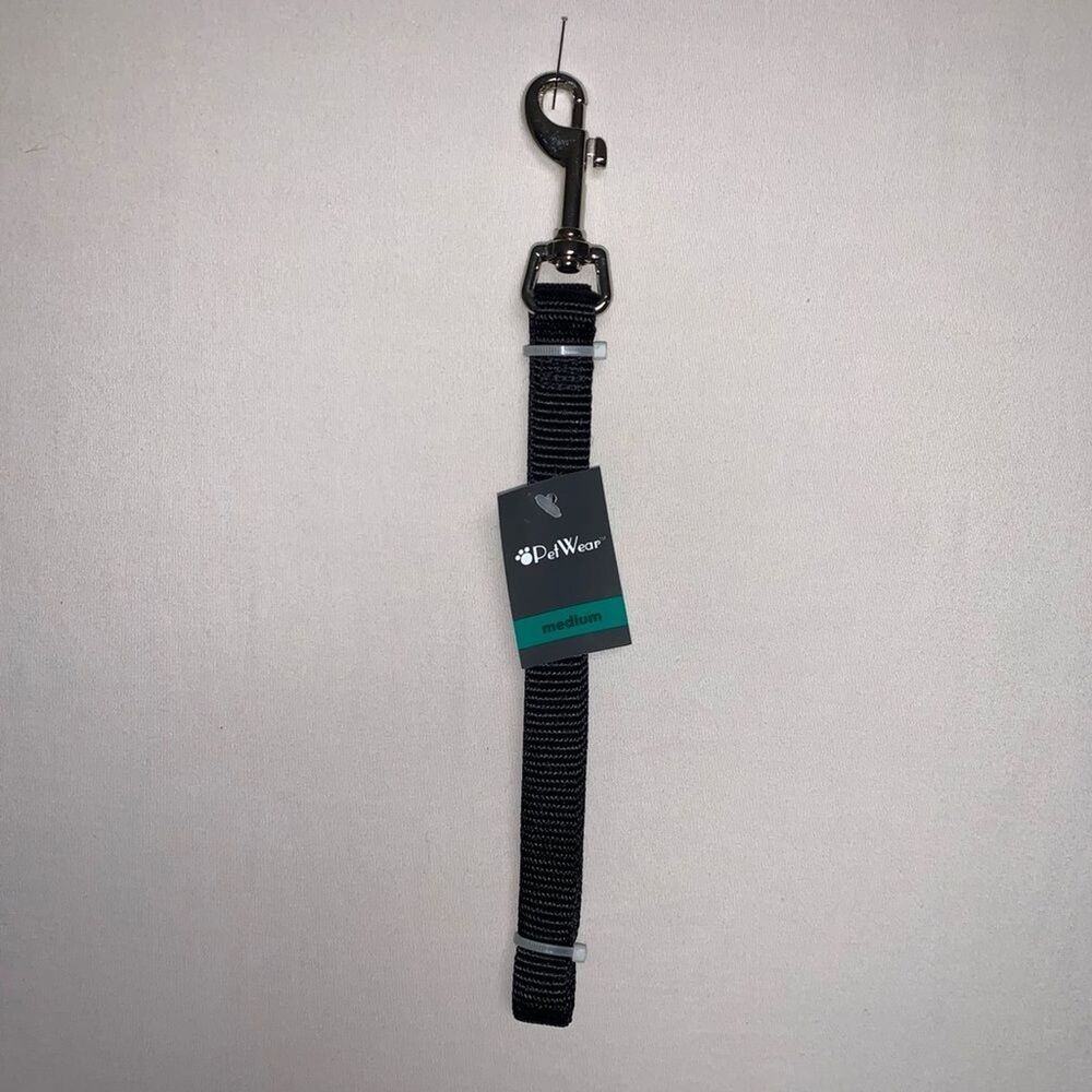 Black Dog Leash Silver clasp Thick Heavyweight 5 feet Long Extension Walking